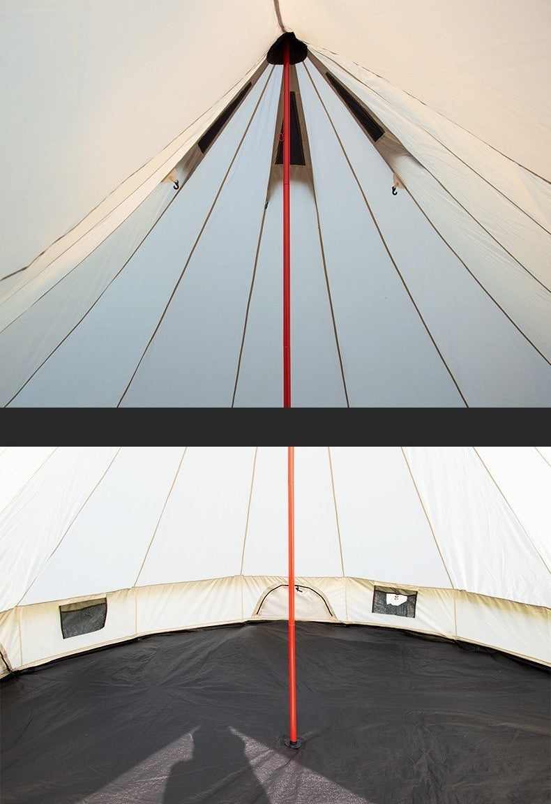 4M Light PU Bell Tent With Stove Hole