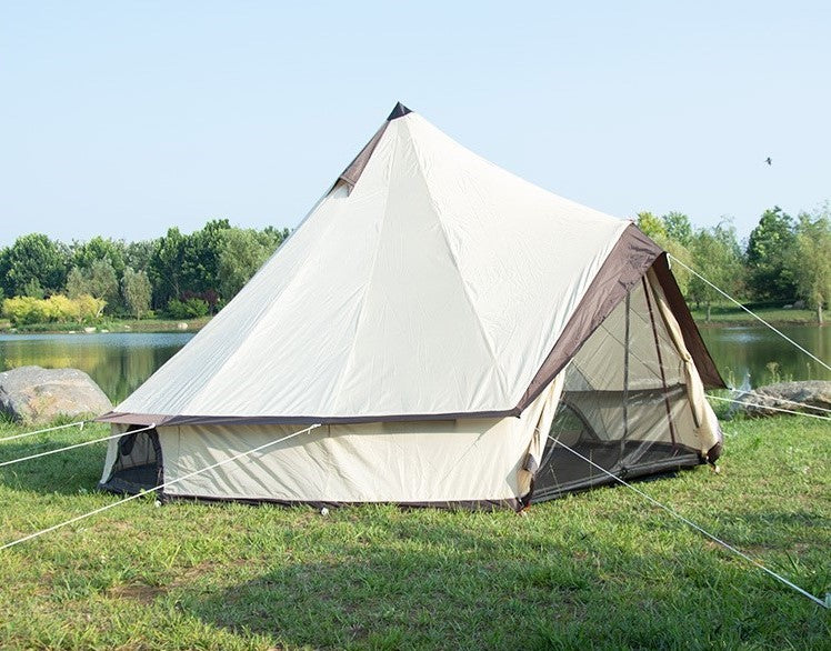 4M Light PU Bell Tent With Stove Hole