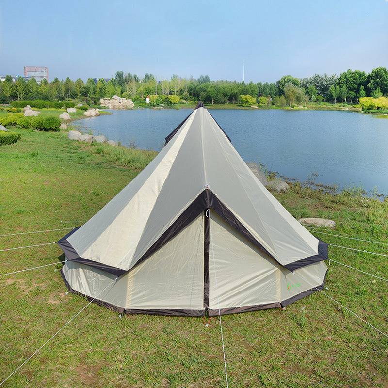 4M Light PU Bell Tent With Stove Hole