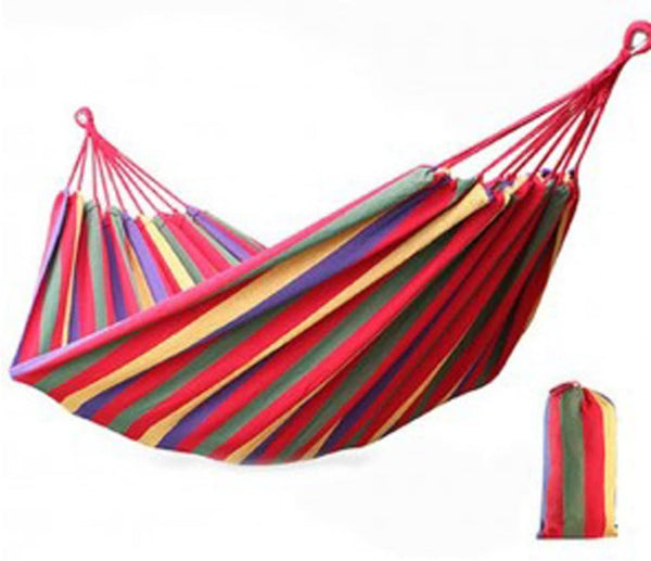 Rainbow Coloured Strong Garden Hammock With Carry Bag