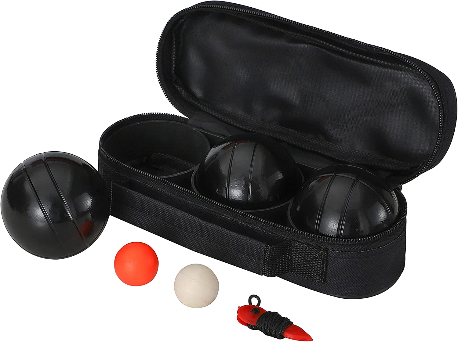 Boules Petanque Bowls Set Luxury Polished Black