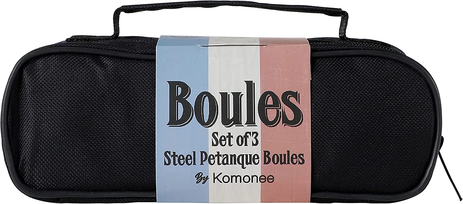 Boules Petanque Bowls Set Luxury Polished Black