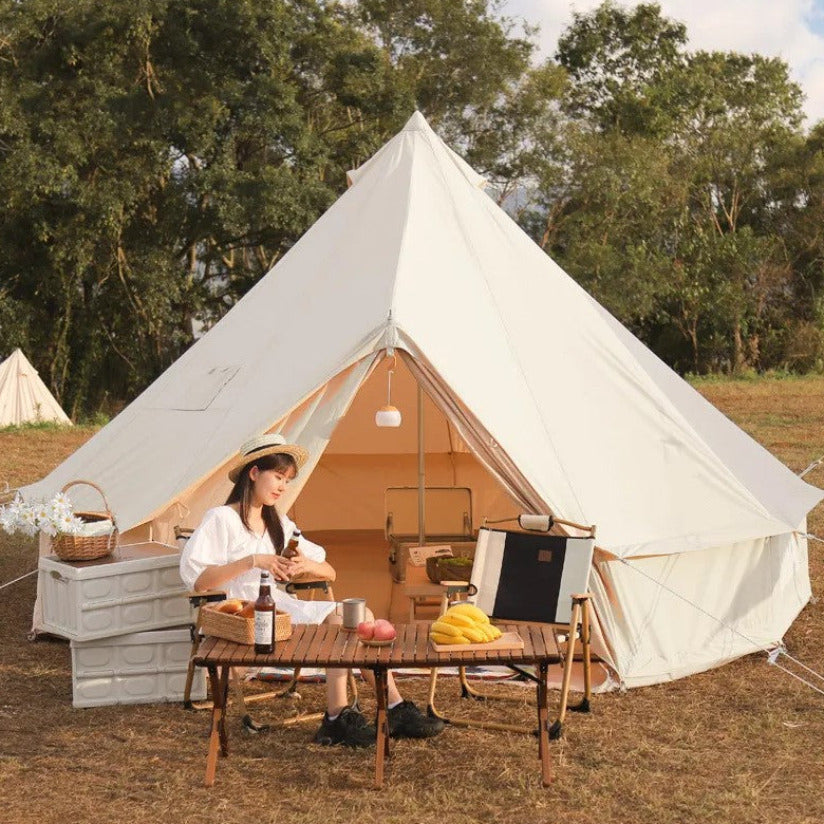 4m Bell Tent With Stove Hole & Flap