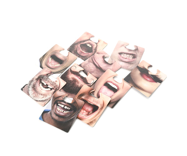 Komonee Coaster Face Drinking Mats You Can Wear Funny Novelty Family Fun Game